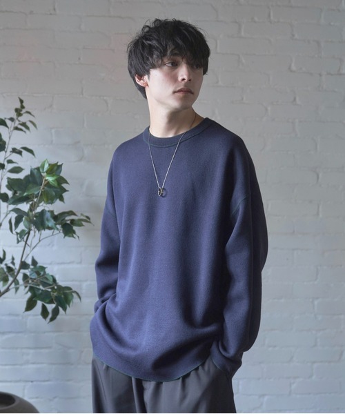 Alpinus（アルピナス）の「Alpinus - fluffy loose reversible knit / フラフィールーズリバーシブルニット（ニット/セーター・メンズ・ホワイト/グリーン・SMALL/MEDIUM）」の11枚目の写真