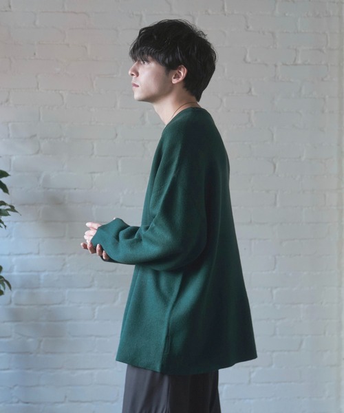 Alpinus（アルピナス）の「Alpinus - fluffy loose reversible knit / フラフィールーズリバーシブルニット（ニット/セーター・メンズ・ホワイト/グリーン・SMALL/MEDIUM）」の14枚目の写真