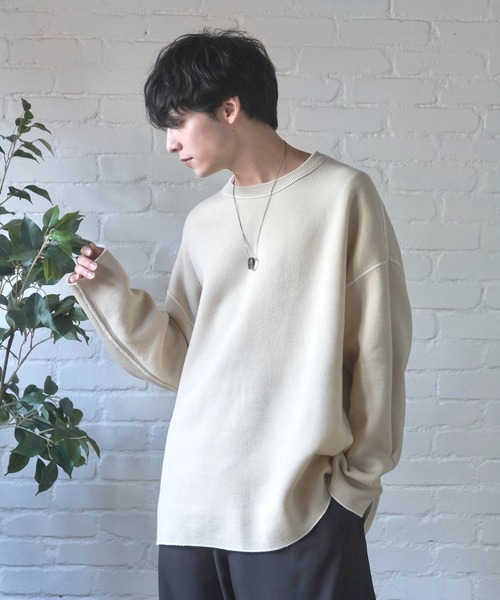 Alpinus（アルピナス）の「Alpinus - fluffy loose reversible knit / フラフィールーズリバーシブルニット（ニット/セーター・メンズ・ホワイト/グリーン・SMALL/MEDIUM）」の19枚目の写真