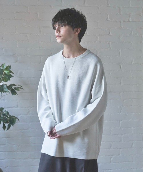 Alpinus（アルピナス）の「Alpinus - fluffy loose reversible knit / フラフィールーズリバーシブルニット（ニット/セーター・メンズ・ホワイト/グリーン・SMALL/MEDIUM）」の20枚目の写真