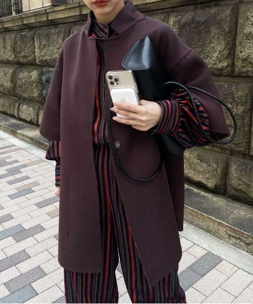 Ameri（アメリ）の「REVERSIBLE HALF SLEEVE JACKET（その他アウター・レディース・ボルドー/マルチ・FREE）」の20枚目の写真