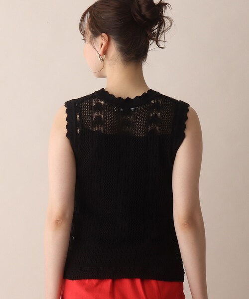 OPAQUE.CLIP（オペークドットクリップ）の「◆クロシェノースリニット（その他トップス・レディース・ブラック/グレー/マスタード・38）」の6枚目の写真