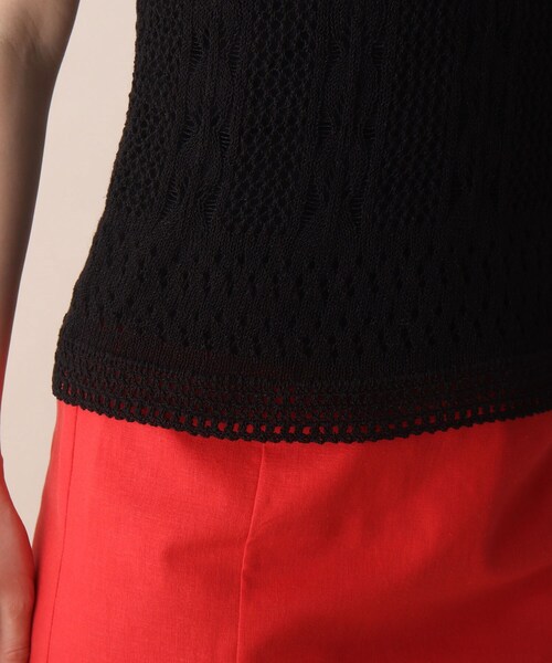 OPAQUE.CLIP（オペークドットクリップ）の「◆クロシェノースリニット（その他トップス・レディース・ブラック/グレー/マスタード・38）」の9枚目の写真