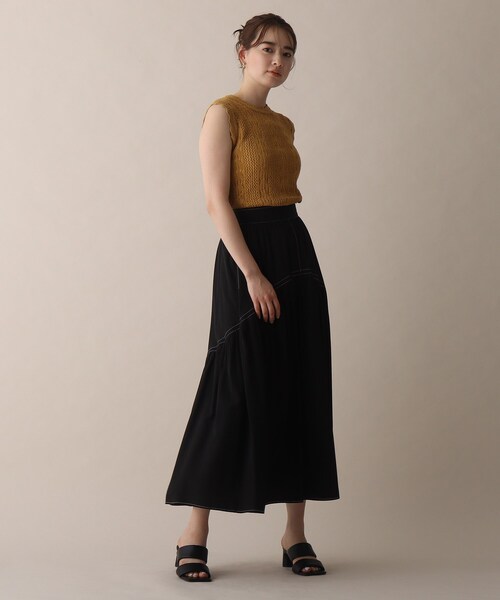 OPAQUE.CLIP（オペークドットクリップ）の「◆クロシェノースリニット（その他トップス・レディース・ブラック/グレー/マスタード・38）」の19枚目の写真