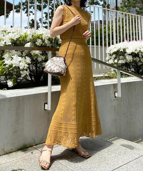 OPAQUE.CLIP（オペークドットクリップ）の「◆クロシェノースリニット（その他トップス・レディース・ブラック/グレー/マスタード・38）」の22枚目の写真