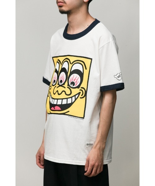 乱痴気(ランチキ)の「【DAZE'N HAZE】T-SHIRTS - BOB /リンガーT(Tシャツ/カットソー・メンズ・杢グレー/ホワイト×ネイビー・L/M)」の4枚目の写真
