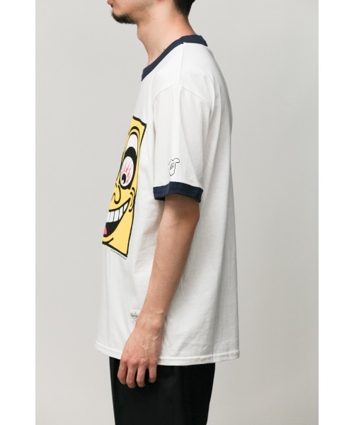 乱痴気(ランチキ)の「【DAZE'N HAZE】T-SHIRTS - BOB /リンガーT(Tシャツ/カットソー・メンズ・杢グレー/ホワイト×ネイビー・L/M)」の7枚目の写真