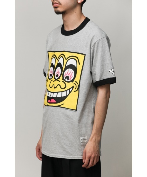 乱痴気(ランチキ)の「【DAZE'N HAZE】T-SHIRTS - BOB /リンガーT(Tシャツ/カットソー・メンズ・杢グレー/ホワイト×ネイビー・L/M)」の5枚目の写真
