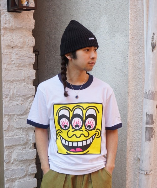 乱痴気(ランチキ)の「【DAZE'N HAZE】T-SHIRTS - BOB /リンガーT(Tシャツ/カットソー・メンズ・杢グレー/ホワイト×ネイビー・L/M)」の6枚目の写真