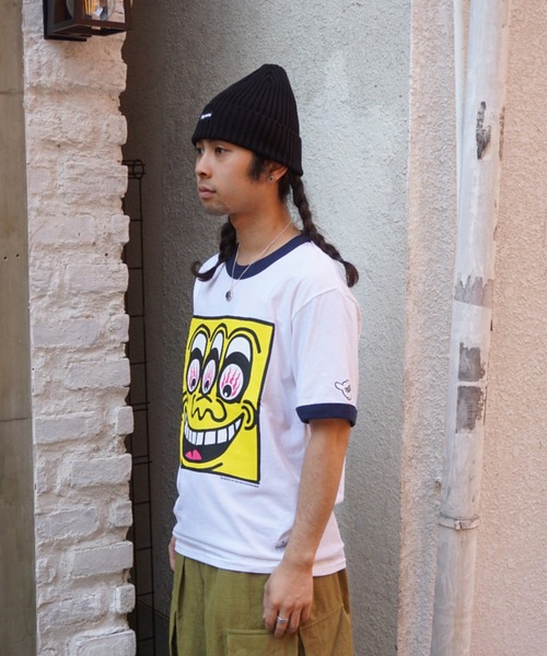 乱痴気(ランチキ)の「【DAZE'N HAZE】T-SHIRTS - BOB /リンガーT(Tシャツ/カットソー・メンズ・杢グレー/ホワイト×ネイビー・L/M)」の9枚目の写真