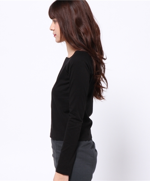 EVRIS（エヴリス）の「スクエアネックロンＴ（Tシャツ/カットソー・レディース・ホワイト/ブラック/カーキ・FREE）」の5枚目の写真