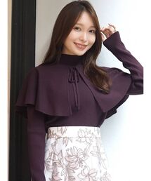 MERCURYDUO | ケープ付きタートルニット(ニット/セーター)