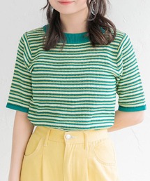 ガラ編みニット