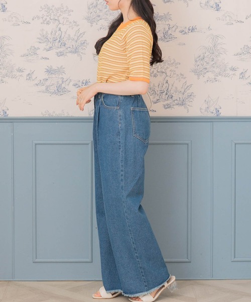 ems excite（エムズエキサイト）の「ガラ編みニット（ニット/セーター・レディース・グリーン系その他/ブルー系その他/オレンジ系その他・FREE）」の7枚目の写真