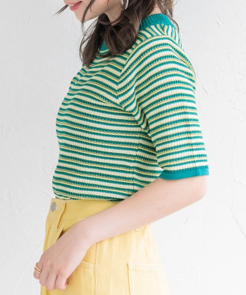 ems excite（エムズエキサイト）の「ガラ編みニット（ニット/セーター・レディース・グリーン系その他/ブルー系その他/オレンジ系その他・FREE）」の19枚目の写真