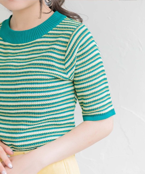 ems excite（エムズエキサイト）の「ガラ編みニット（ニット/セーター・レディース・グリーン系その他/ブルー系その他/オレンジ系その他・FREE）」の22枚目の写真