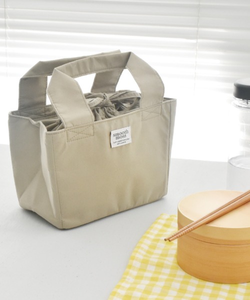 salle de bal（サルデバル）の「・smooth moss / スムーズモス ランチ トート バッグ 保冷 smooth moss A419 GDH（お弁当箱・レディース・ブルー/オリーブドラブ/ベージュ/ネイビー/レッド/グレー・FREE）」の3枚目の写真