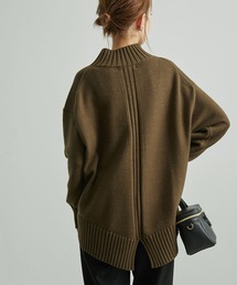 【WEB限定カラーあり】バックスリットニットプルオーバー