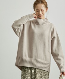 【WEB限定カラーあり】バックスリットニットプルオーバー