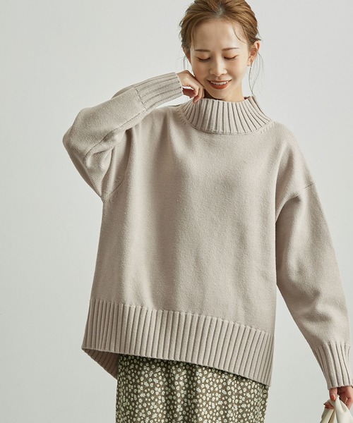 【WEB限定カラーあり】バックスリットニットプルオーバー