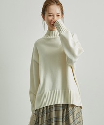 【WEB限定カラーあり】バックスリットニットプルオーバー