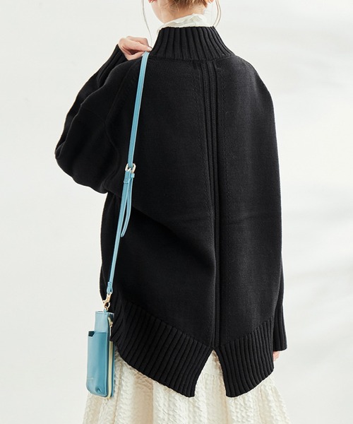 ROPE' PICNIC(ロペピクニック)の「【WEB限定カラーあり】バックスリットニットプルオーバー(ニット/セーター・レディース・ブラック/チャコールグレー/ライトグレー/グレー系その他/キナリ/ダークブラウン/ブラウン系その他2/ベージュ/グリーン/カーキ/ブルー/ブルー系その他4/パープル系その他/オレンジ/イエロー・38)」の22枚目の写真