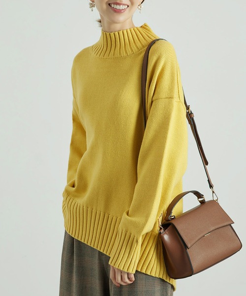 ROPE' PICNIC(ロペピクニック)の「【WEB限定カラーあり】バックスリットニットプルオーバー(ニット/セーター・レディース・ブラック/チャコールグレー/ライトグレー/グレー系その他/キナリ/ダークブラウン/ブラウン系その他2/ベージュ/グリーン/カーキ/ブルー/ブルー系その他4/パープル系その他/オレンジ/イエロー・38)」の16枚目の写真