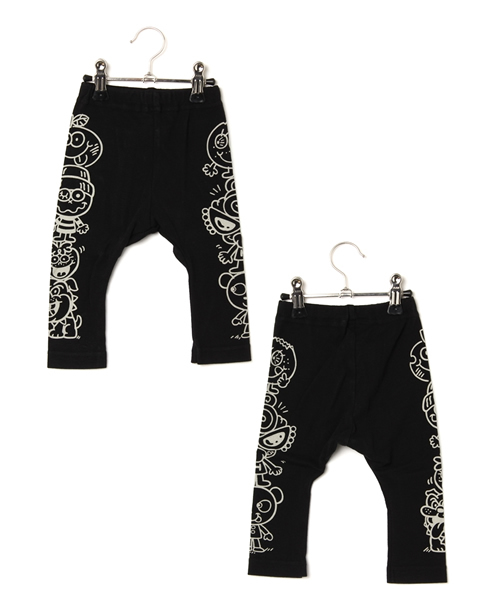 HYSTERIC MINI（ヒステリックミニ）の「BABY ART THE FRIEND MINI LYONS スパッツ(7分丈)（レギンス/スパッツ・キッズ・ピンク/グレー/ブラック・80/90）」の2枚目の写真