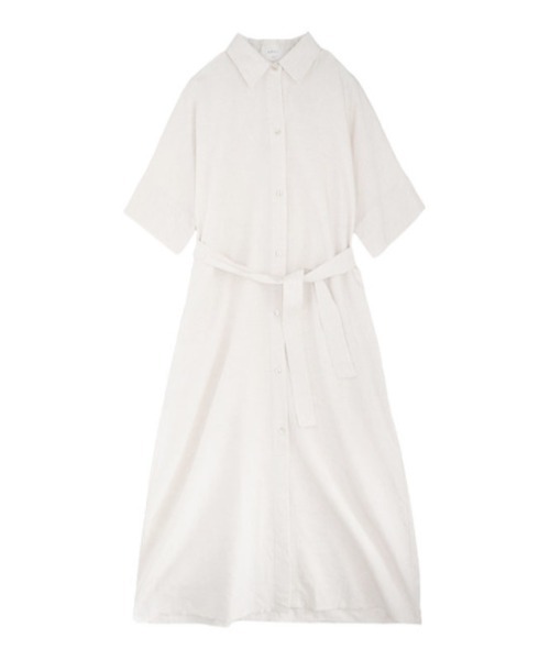AMAIL(アマイル)の「Linen half long shirt(シャツ/ブラウス・レディース・ホワイト/ブラック・FREE)」の12枚目の写真