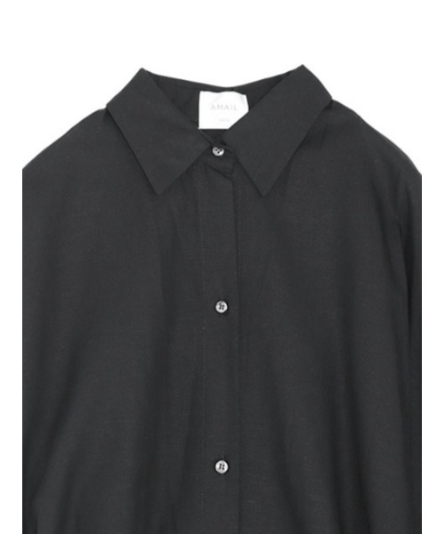 AMAIL(アマイル)の「Linen half long shirt(シャツ/ブラウス・レディース・ホワイト/ブラック・FREE)」の15枚目の写真