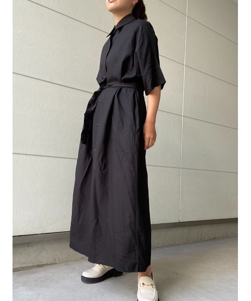 AMAIL(アマイル)の「Linen half long shirt(シャツ/ブラウス・レディース・ホワイト/ブラック・FREE)」の20枚目の写真