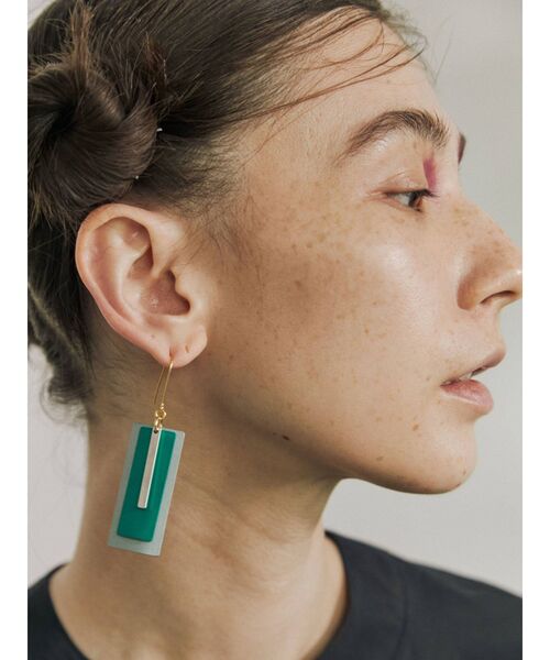 UN3D.（アンスリード）の「マルチカラープレートイヤリング（イヤリング・レディース・グリーン/パープル/シルバー・FREE）」の18枚目の写真