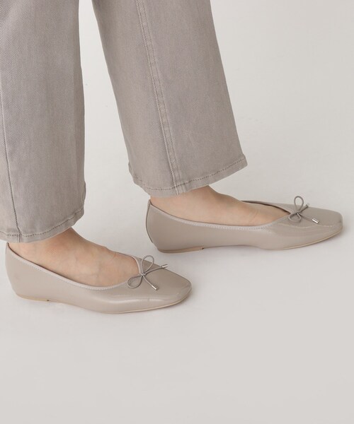 OPAQUE.CLIP（オペークドットクリップ）の「◆スクエアトゥバレエシューズ【WEB限定サイズ有】（その他シューズ・レディース・ブラック/グレー/ゴールド/イエロー/ダークブラウン系・50/40/35/45/30/25）」の3枚目の写真