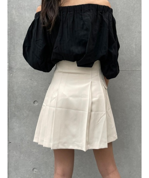 ENVYM（アンビー）の「ラップスタイルＳＫ（スカート・レディース・ブラック/アイボリー・S/M）」の4枚目の写真
