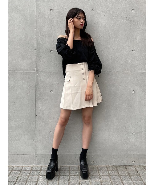 ENVYM（アンビー）の「ラップスタイルＳＫ（スカート・レディース・ブラック/アイボリー・S/M）」の8枚目の写真