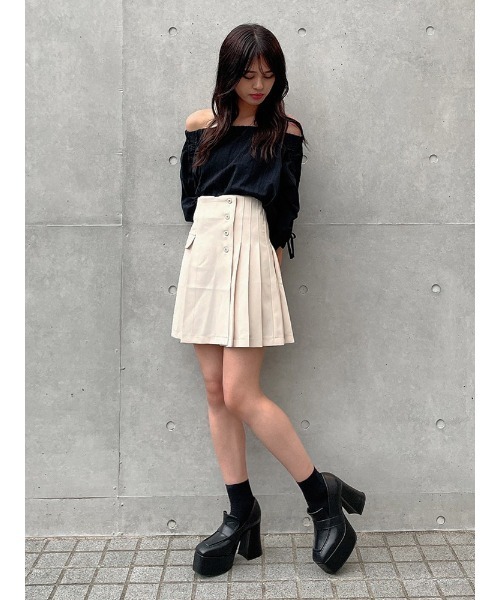 ENVYM（アンビー）の「ラップスタイルＳＫ（スカート・レディース・ブラック/アイボリー・S/M）」の9枚目の写真