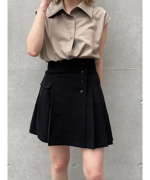 ENVYM（アンビー）の「ラップスタイルＳＫ（スカート・レディース・ブラック/アイボリー・S/M）」の11枚目の写真