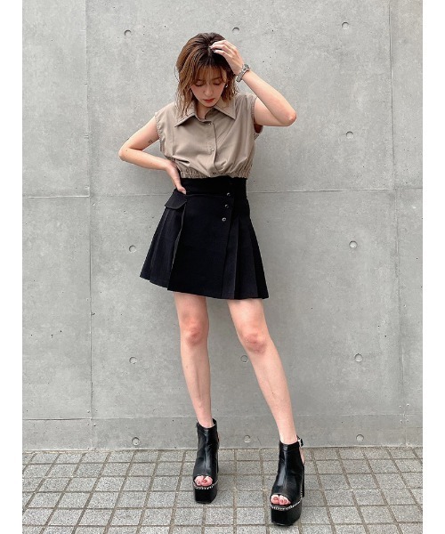 ENVYM（アンビー）の「ラップスタイルＳＫ（スカート・レディース・ブラック/アイボリー・S/M）」の15枚目の写真