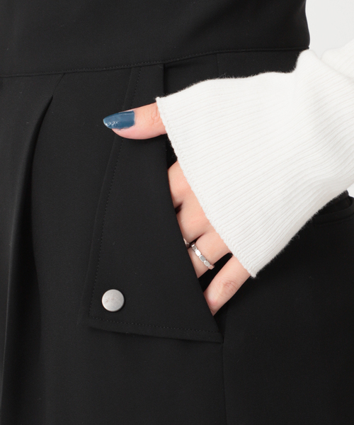 journal standard L'essage（ジャーナルスタンダードレサージュ）の「バックサテンカーゴパンツ（カーゴパンツ・レディース・ブラック/アイボリー・38/36）」の10枚目の写真