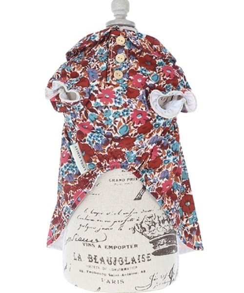 LAURA ASHLEY(ローラアシュレイ)の「LAURA ASHLEY/襟付きワンピース(ペットウェア・レディース・レッド/グリーン・M/2L/L/2M/XS/2XS/S)」の9枚目の写真