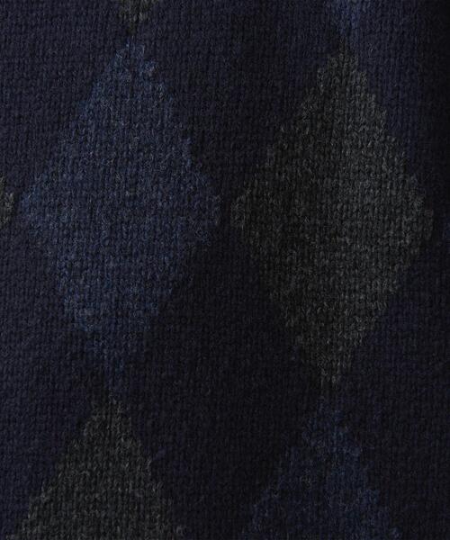 Steven Alan（スティーブンアラン）の「＜Steven Alan＞ ARGYLE CREW NECK KNIT -LOOSE/ニット（ニット/セーター・メンズ・ネイビー/ダークグレー・S/M/L/XL）」の8枚目の写真