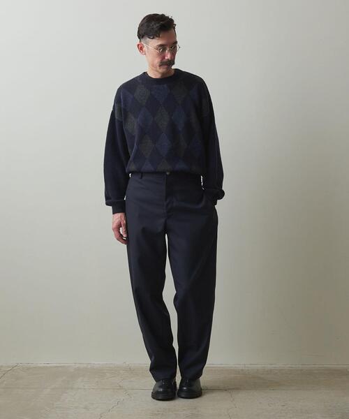 Steven Alan（スティーブンアラン）の「＜Steven Alan＞ ARGYLE CREW NECK KNIT -LOOSE/ニット（ニット/セーター・メンズ・ネイビー/ダークグレー・S/M/L/XL）」の13枚目の写真