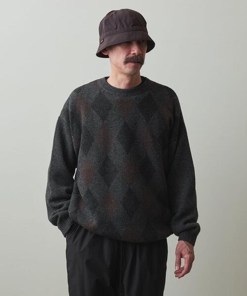 Steven Alan（スティーブンアラン）の「＜Steven Alan＞ ARGYLE CREW NECK KNIT -LOOSE/ニット（ニット/セーター・メンズ・ネイビー/ダークグレー・S/M/L/XL）」の16枚目の写真