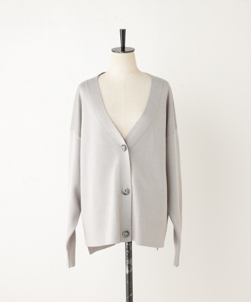 BEARDSLEY グレー ニットカーディガン BEARDSLEY グレー ニットカーディガン
