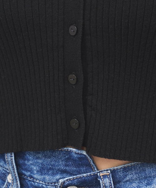 BACK TO THE FIELD(バック トゥー ザ フィールド)の「【MLB】フロントボタンリブニットトップス(ニット/セーター・レディース・ブラック/ピンク/グリーン・FREE)」の18枚目の写真