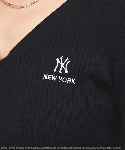 BACK TO THE FIELD(バック トゥー ザ フィールド)の「【MLB】フロントボタンリブニットトップス(ニット/セーター・レディース・ブラック/ピンク/グリーン・FREE)」の19枚目の写真