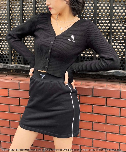 BACK TO THE FIELD(バック トゥー ザ フィールド)の「【MLB】フロントボタンリブニットトップス(ニット/セーター・レディース・ブラック/ピンク/グリーン・FREE)」の11枚目の写真