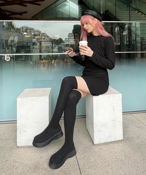 Figments（フィグメンツ）の「サイド衿ワンピース（ワンピース・レディース・ブラック・FREE）」の11枚目の写真