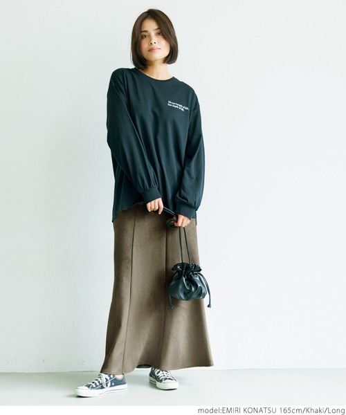 coca(coca)(コカ)の「カットスウェードマーメイドスカート(スカート・レディース・オレンジ/カーキ・SHORT/LONG)」の11枚目の写真
