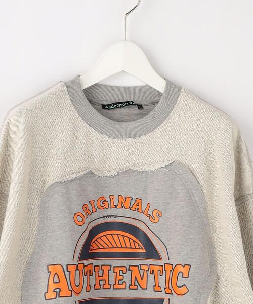 ANDERSSON BELL(アンダースンベル)の「<Andersson Bell> AUTHENTIC LOGO CREW NECK/スウェット(スウェット・メンズ・グレー/ダークグレー・M/L)」の4枚目の写真